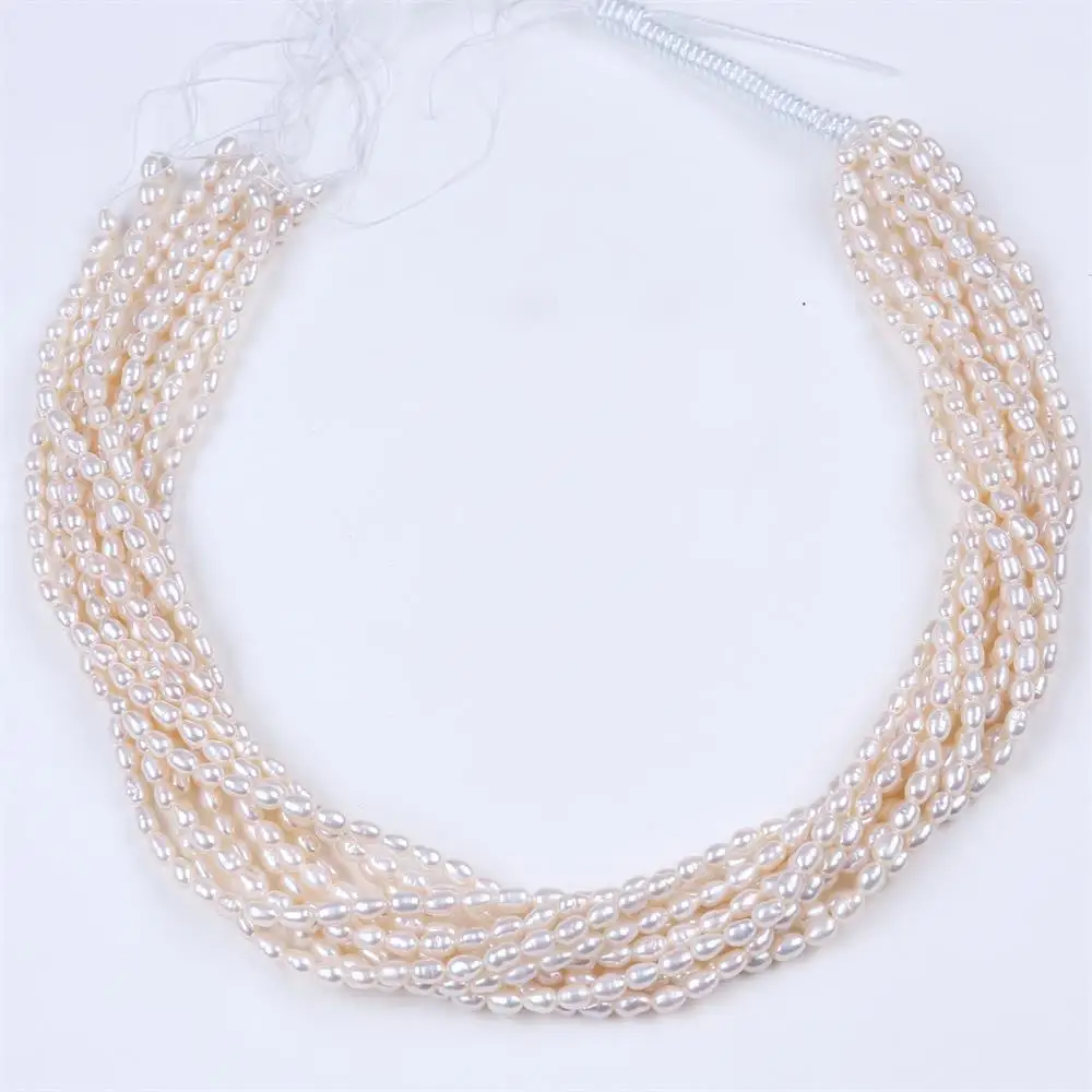 AA Grade 4 4.5mm Rice freshwater Pearl DIY Necklace Bracelat Jewelry