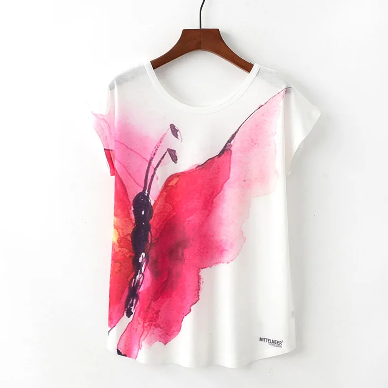 

Korean Kawaii Cartoon Printed Short Sleeve Women's Vogue T-shirt Small Fresh Casual Graphic Clothing Tops Women's T-Shirts