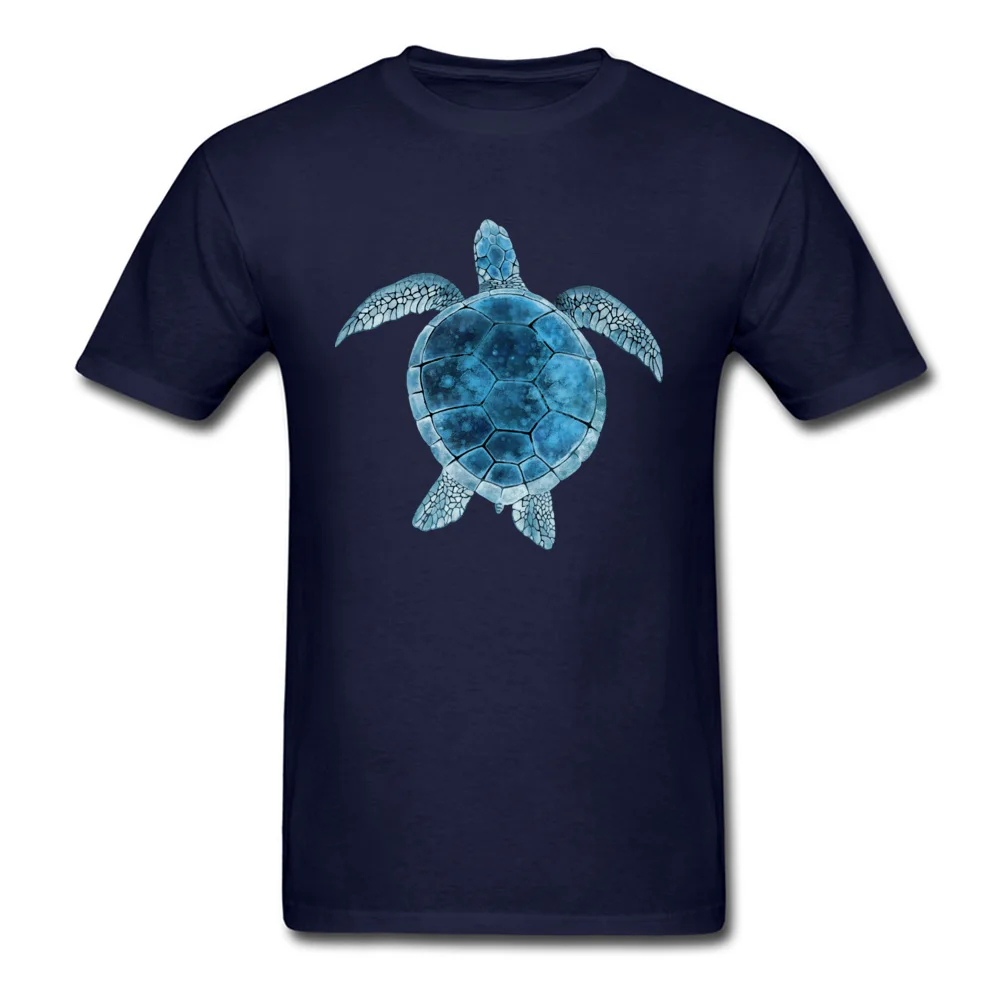 Watercolor Sea Turtle - Turquoise Blue_navy