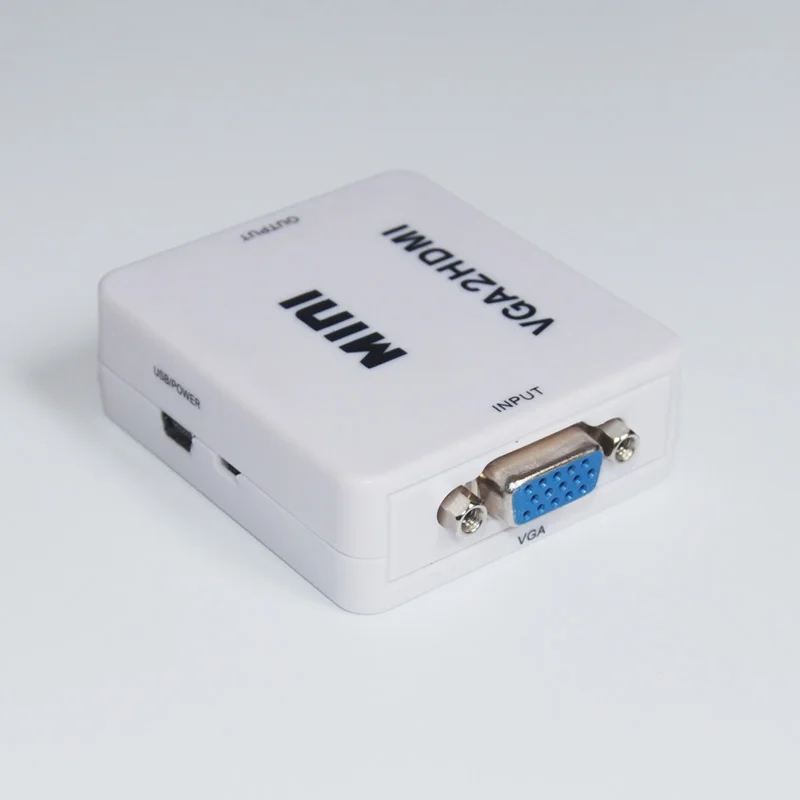  Mini Hd 1080P Audio Vga a Hdmi Hd Hdtv Video Converter Box Adattatore con Il Cavo Hdmi per Pc Del C