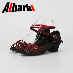 Alharbi Обувь для танцев Танго Туфли для латинских танцев для девочек детей Для женщин женские на низком каблуке DCG04