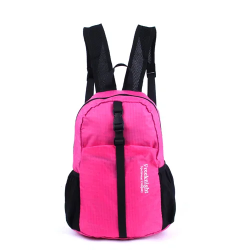 Для отдыха на открытом воздухе Спорт двойной Сумка Портативный путешествия Super Light нейлон Водонепроницаемый Альпинизм складной сумка - Цвет: pink