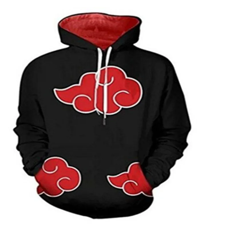 Anime Naruto COS Xiao Organization Uchiha 3D Printing Zipper Hooded Multi-Color Optional Jacket For Men And Women