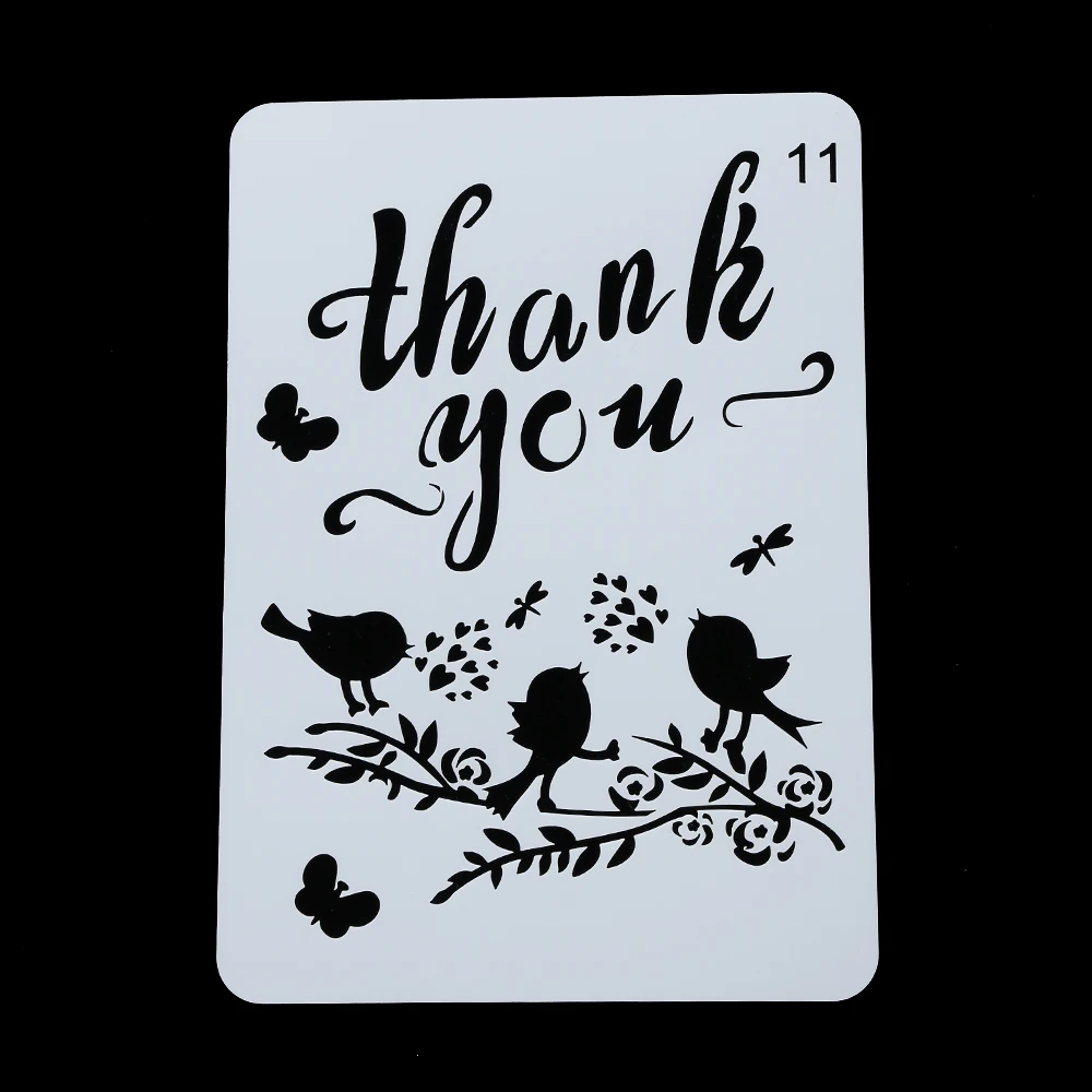 Thank you Stencils For Wall Painting Scrapbooking Stamping Stamp Album ...