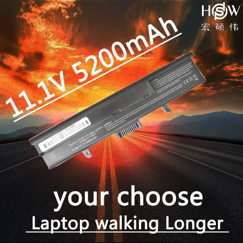 Аккумулятор HSW 5200 мАч для ноутбука DELL XPS M1530 1530 HG307 RU006 TK330 RU033 RN894 GP97 XT832 312 0664 451 10528