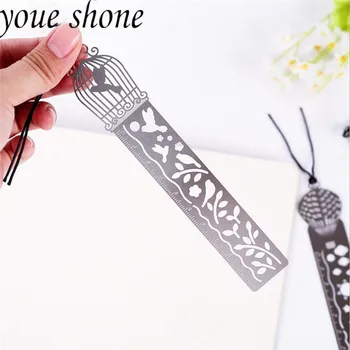 

1pcs/15*2.3cm Scale Ruler Hollowed Exquisite Metal Bookmark FOR BOOK Multi Function Exquisite Painting Stationery Suppl