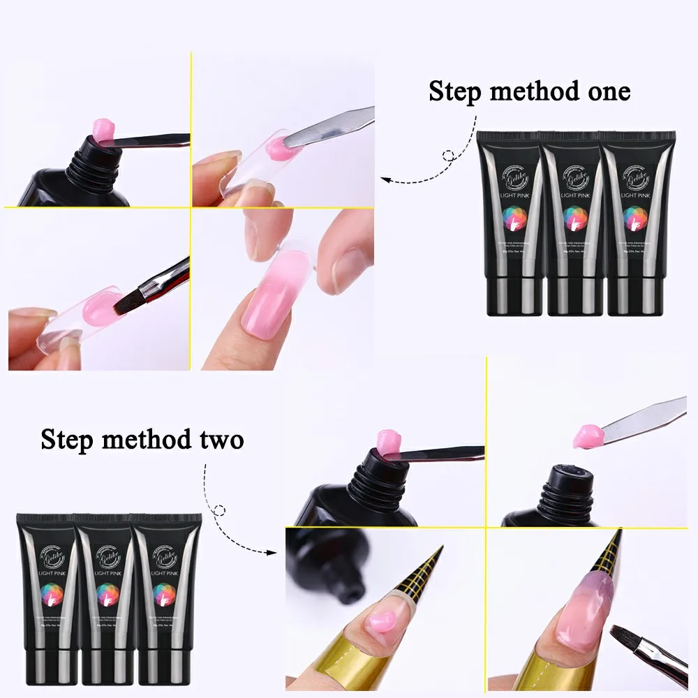 Like UV Poligel Новый поли ногтей DIY акриловый s для дизайн белый полигель цвета