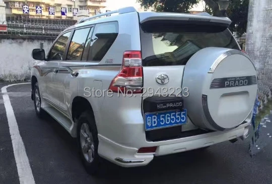 Для Toyota Cruiser Prado FJ150- высокое качество белый Цвет бампер задний угол занос губ протектор защитные крышки 2 шт./компл