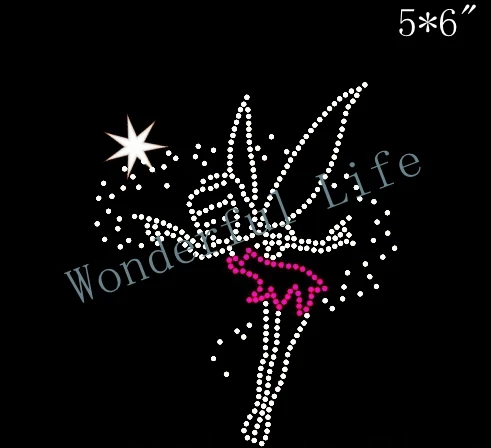 Free shipping FAIRY DUST SPARKLE RHINESTONE IRON ON HEAT TRANSFER hot fix image | Дом и сад