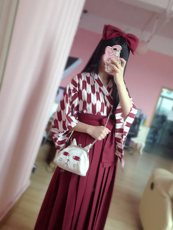 Yabuji флаг с изображением карпа Yamato печать Haori топы кимоно + плиссированная юбка