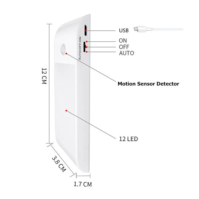12 LED Motion sensor night light 10