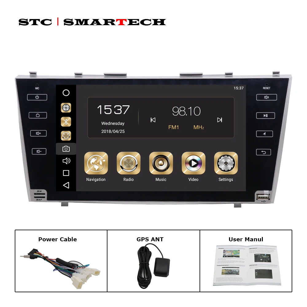 Flash Deal SMARTECH 2 Din 9 inch Screen For Toyota Camry Car Radio Audio GPS Navigation System Octa Core Android 8.0 4GB RAM 32GB ROM OBD 5