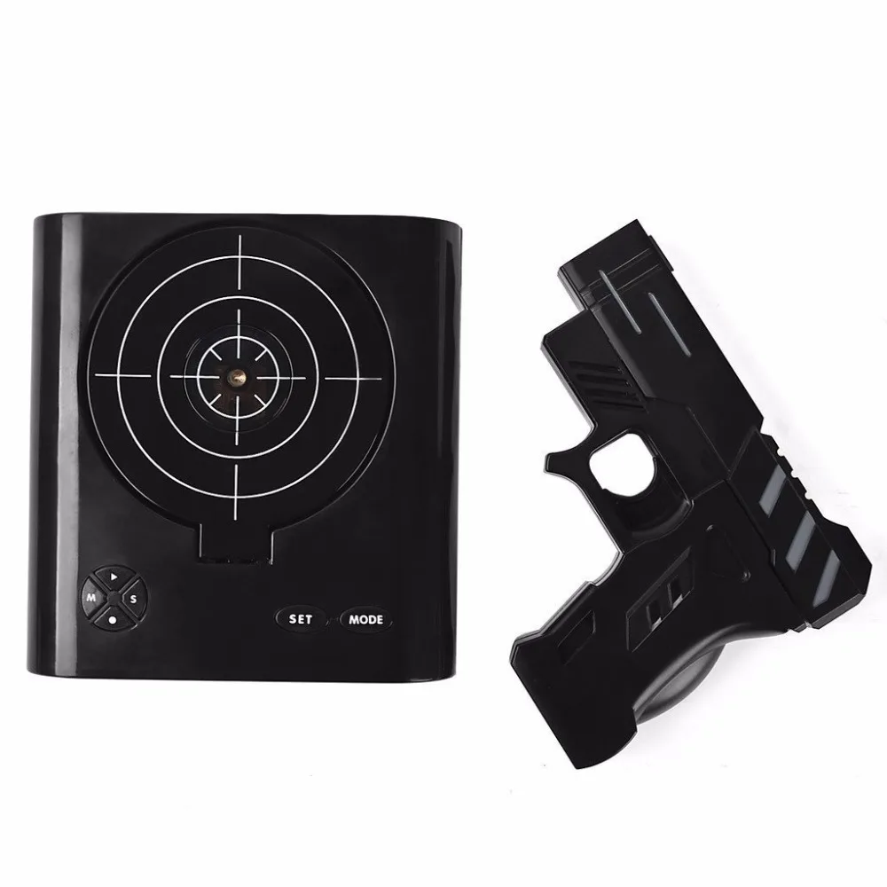 Best Gadget Target Laser Shooting Gun Alarm Clock Digital electronic desk clock table watch nixie clock Snooze bedside for kids