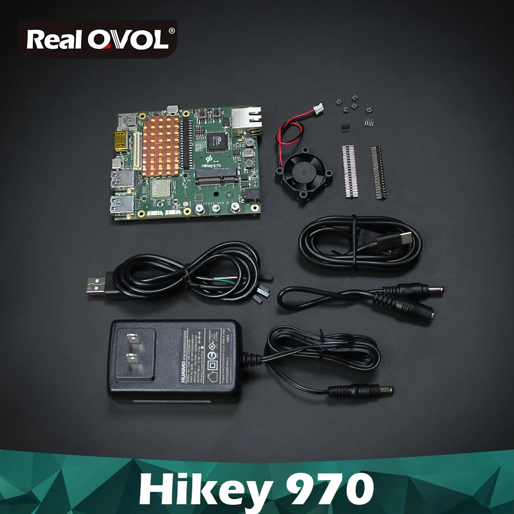 RealQvol Hikey970 макетная плата Super Edge AI компьютерная платформа от Kirin970 SOC с Cortex A73 A53 NPU Интеллектуальный IOT - Комплект: Комплект 2