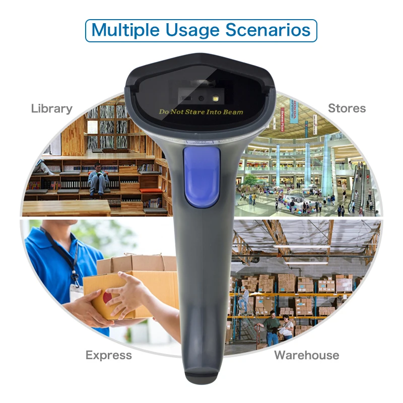 Milestone MHT W8 2D Wireless Bar Code Scanner 2 4Ghz Wireless USB2 0 Wired Handheld Barcode 5