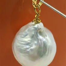 Морской культивированный бисер 13-14 мм кулон белый Южная КАПЛЕВИДНАЯ жемчужина натуральный Огромный ручной работы в стиле барокко классический