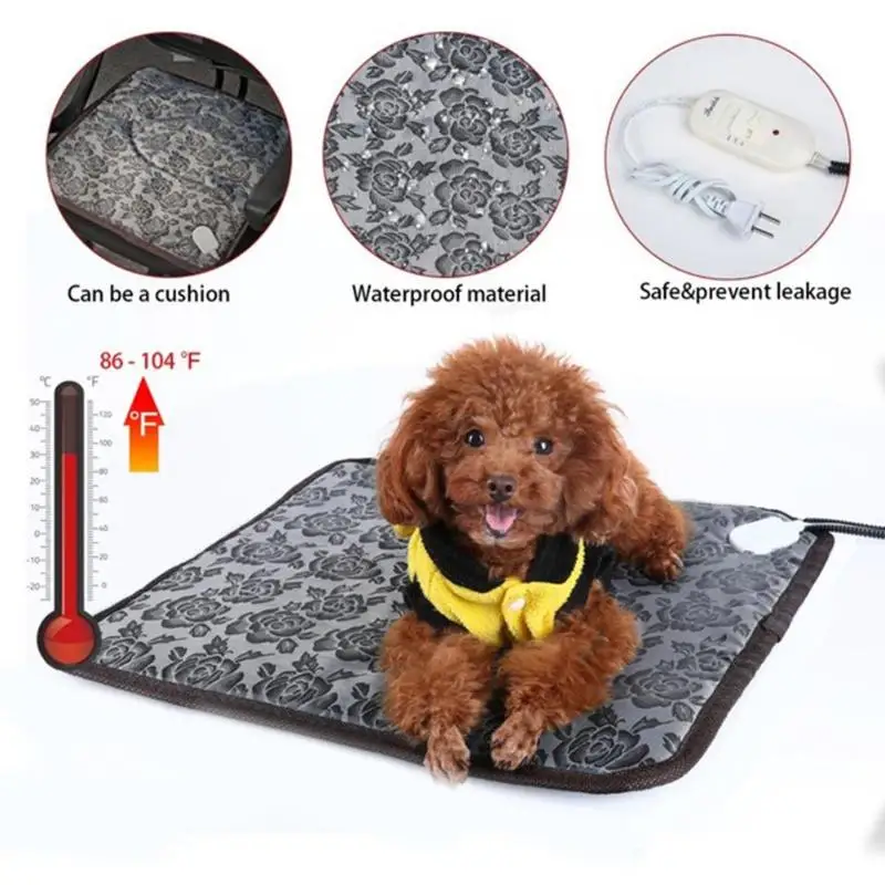 110V Pet Heating Pad Pet Dog Cat Waterproof Electric Heating Mat Heater
