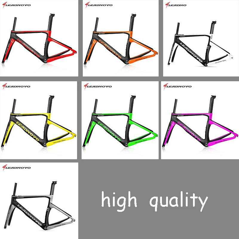 Excellent LEADNOVO 2018 MTB 700C high quality ultra carbon carbon fiber bicycle frame carbon frame cycling race AERO ROAD bike frame 5