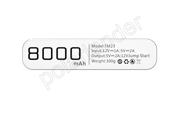 Высокое качество автомобильный пусковой механизм 8000 мАч автомобильный усилитель портативное зарядное устройство для автомобиля для телефона автомобиля power bank