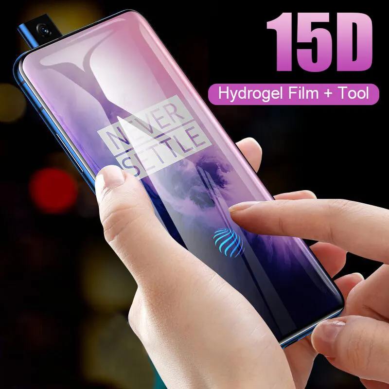 

15D Hydrogel Film Full Cover On The For Oneplus 7 Pro 6t 5t Protective Film For Oneplus 7 5 6 Screen Protector Film Not Glass