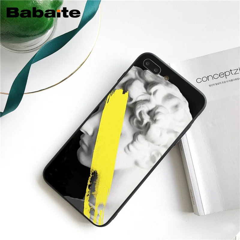 Babaite Vintage Plaster Statue David Art Printing Black Soft Phone Case for iPhone 8 7 6 6S Plus X XS MAX 5 5S SE XR Fundas Capa