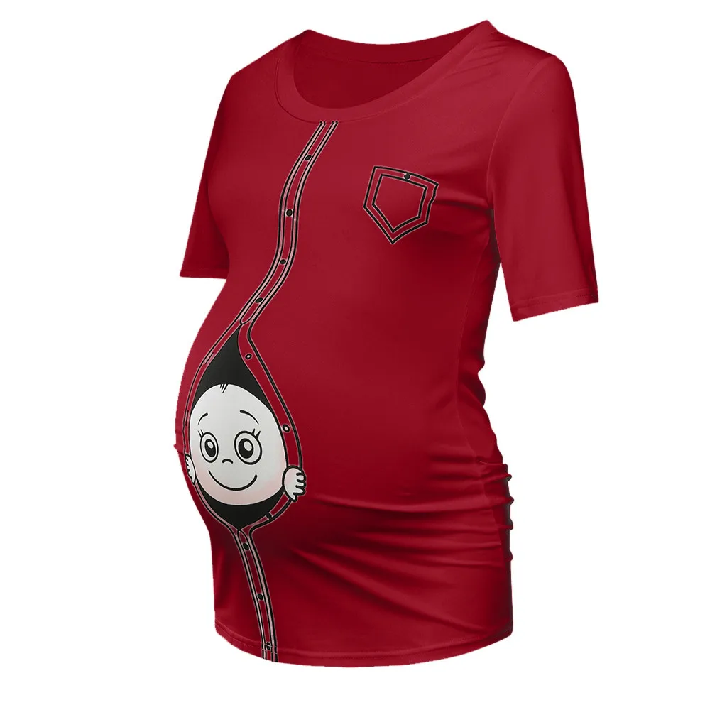 MUQGEW Moms Одежда для беременных женская одежда с короткими рукавами и ...