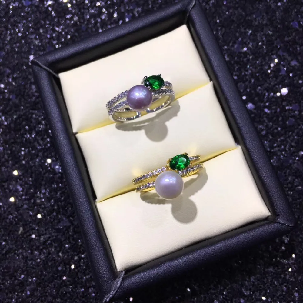 

YIKALAISI 925 sterling silver jewelry Pearl ring jewelry for women Fashion 100% natural 7-8 mm Freshwater pearl wholesale
