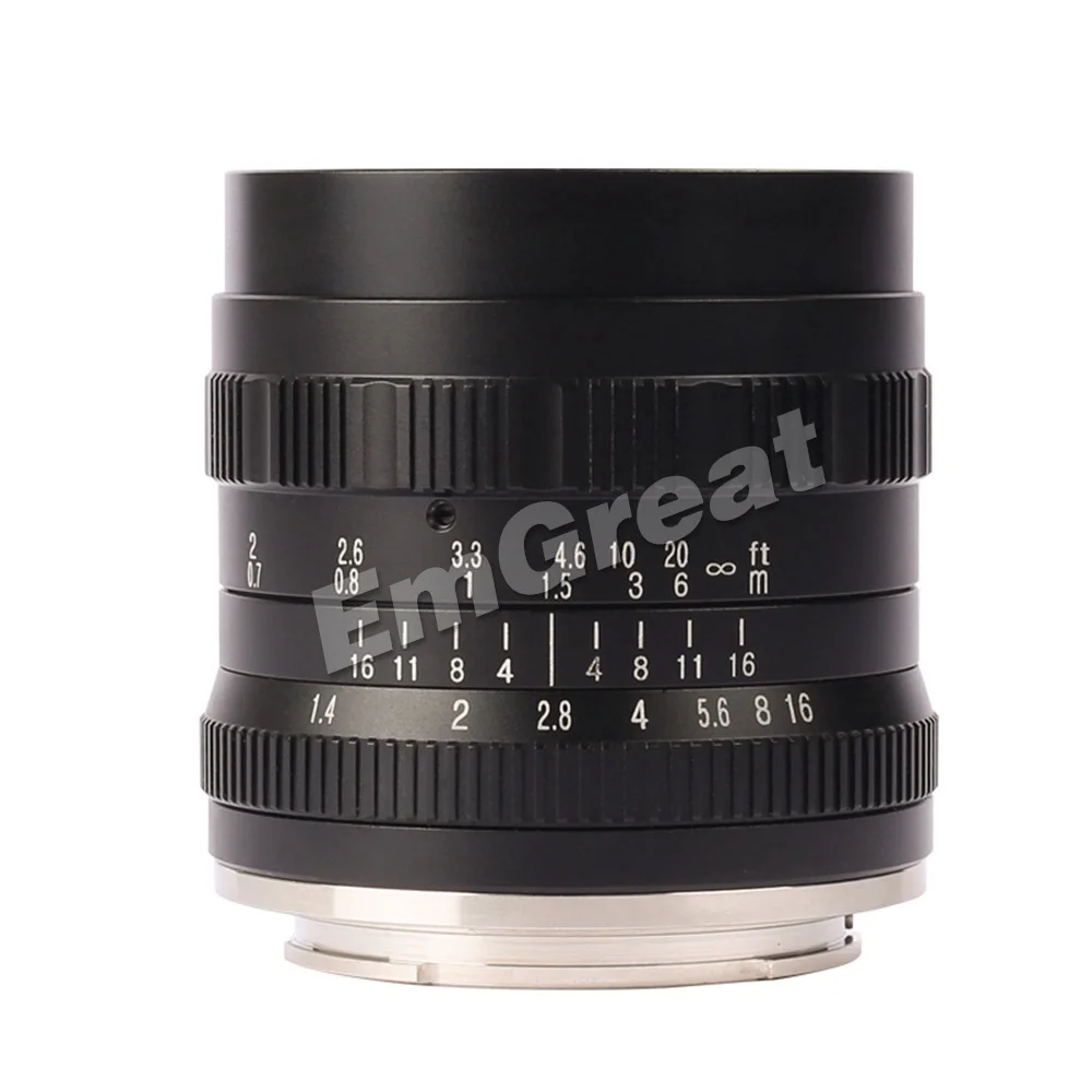 Brightin Star 50mm F1.4 Prime Lens Large Aperture Manual Lens for Sony E-mount for Fuji X-mount M4/3 Mount Mirrorless Cameras