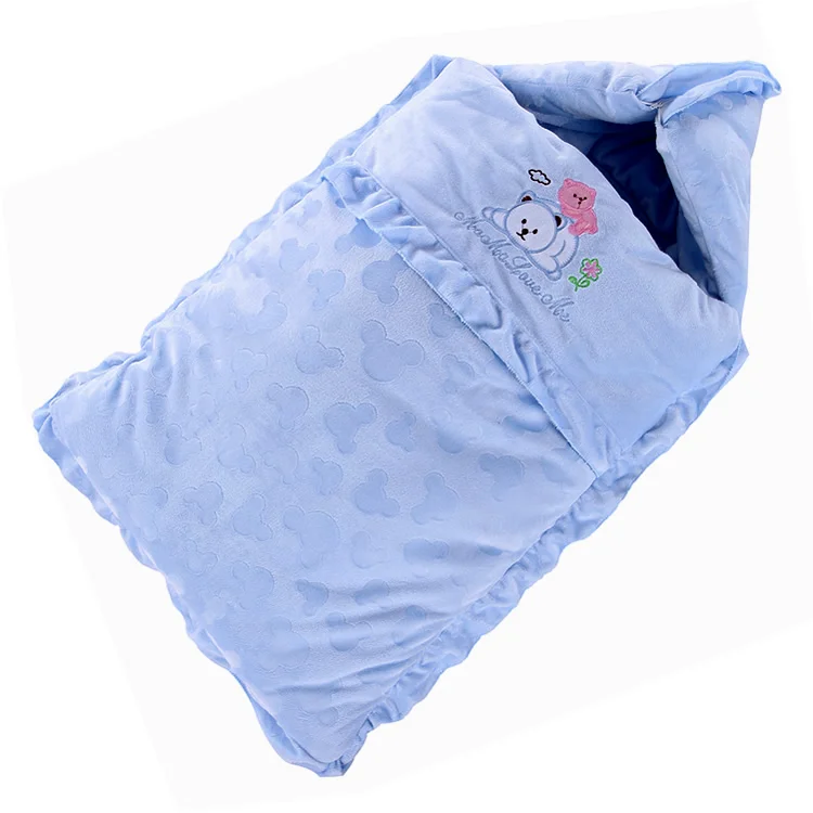 Зимние Бархатные спальные мешки для новорожденных JR091 - Цвет: blue