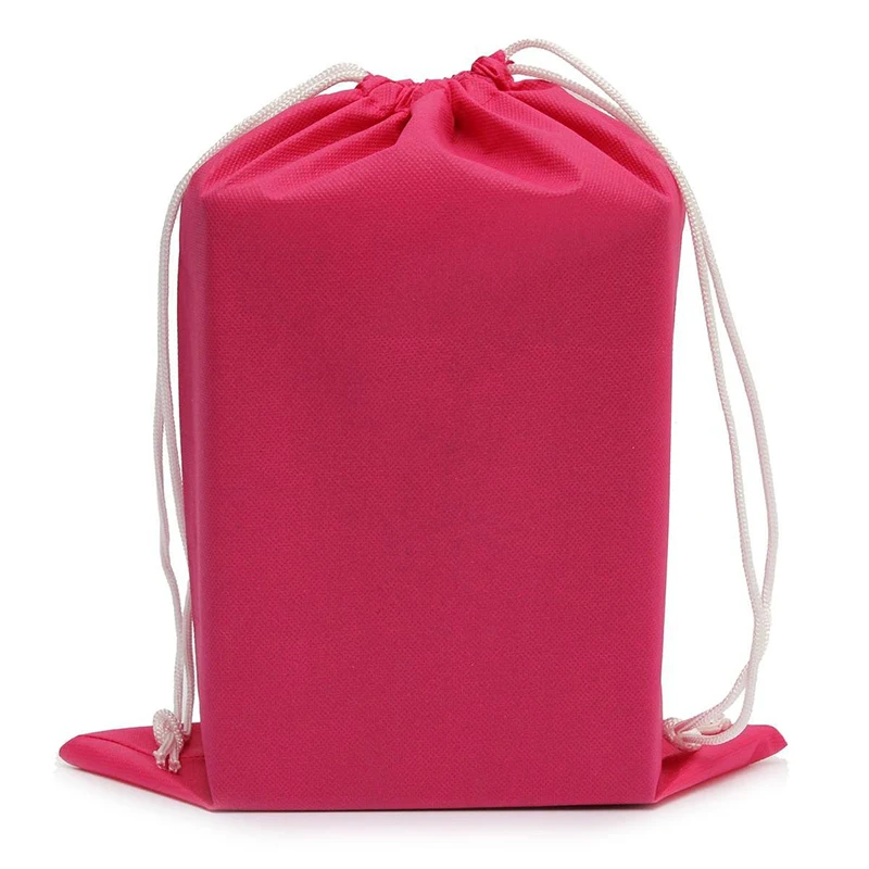 

Shoes Storage Bag Cover Small Bag Storage Case drawstring Waterproof bag for Shoes Travel, Rose Red
