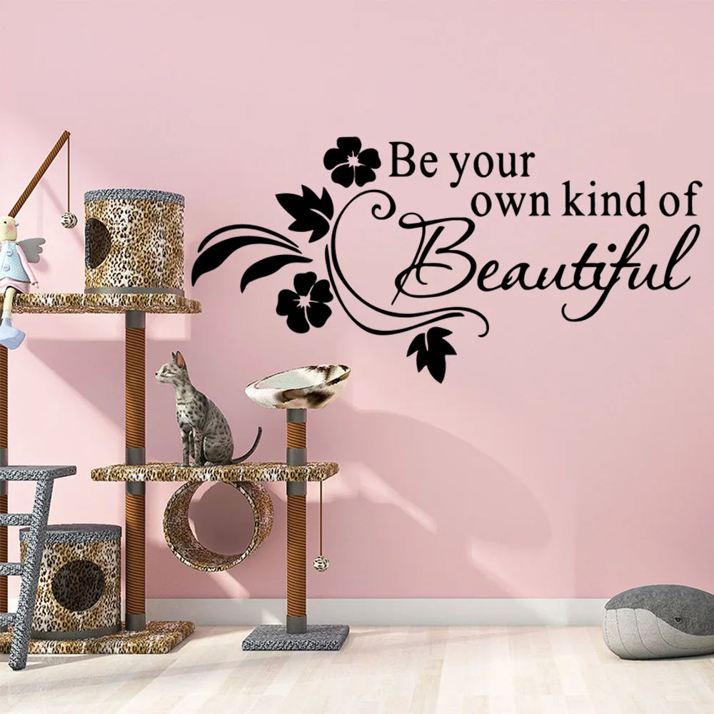 

Custom kind of beautiful Vinyl Wall Sticker Home Decor Stikers Decor Living Room Bedroom Removable Background Wall Art Decal