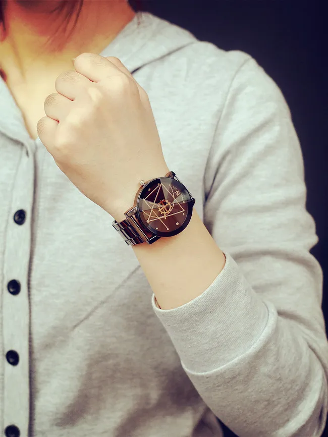 Montre 1 шт. часы для влюбленных женские модные кварцевые наручные часы из нержавеющей стали мужские Брендовые Часы пара Relogio Feminino