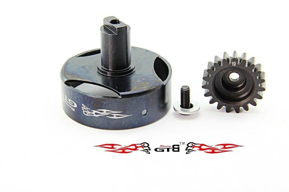 Корпус сцепления с ЧПУ + 19t Шестерня для losi 5ive t kmx2 rovan lt|Детали и аксессуары| |