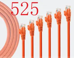 Оранжевый Cat5 домашней сети кабель компьютер телеприставки маршрутизатор ТВ box универсальный сетевой кабель перемычки