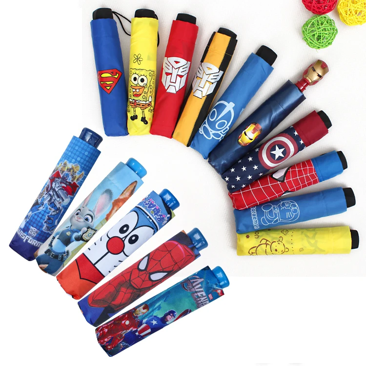 

1 Pcs Cartoon Sofia Spiderman Superman Car Batman School Boys Girls Umbrella