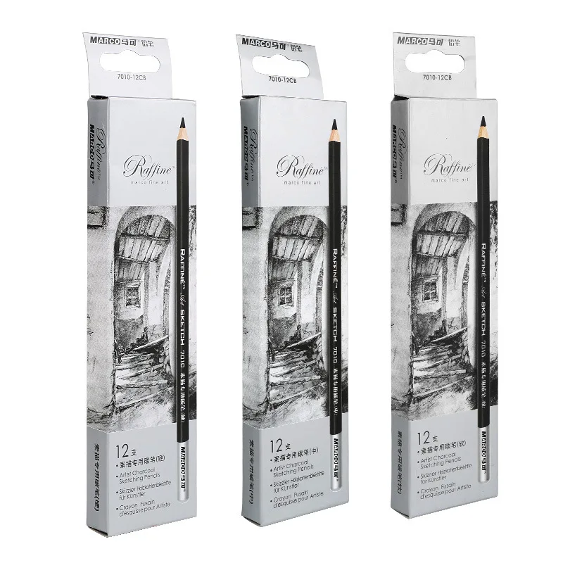

12Pcs/box Deli Sketching Pencils Professional Design Wood HB Soft/medium/hard Drawing Art Supplies Creative Stationery Supplies