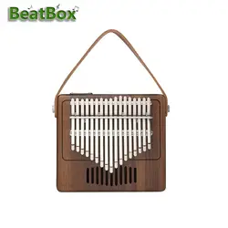 BeatBox 17-Key Kalimba «пианино для больших пальцев» дизайн орехового дерева музыкальные клавиатурный инструмент с сумкой