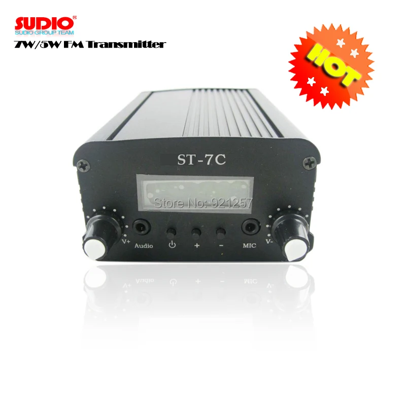 

FM Radio 1w/7w stereo PLL FM broadcast transmitter for radio station whosesales Free shipping