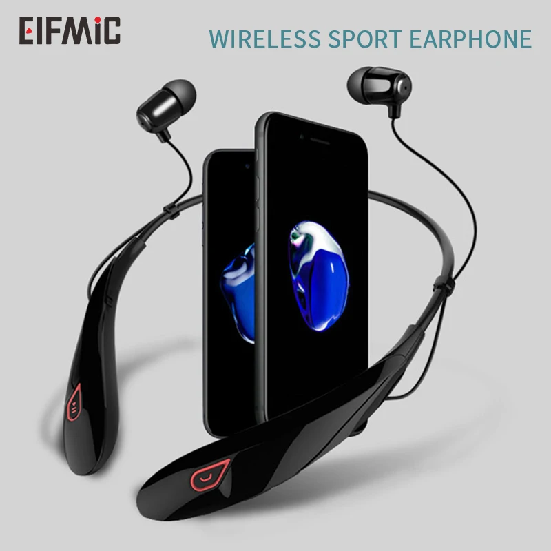 

Wholesale ELFMIC Wireless Stereo Bluetooth Headset Music Headphone Sport Earphone Handsfree In-Ear Earbuds MP3 Media Play