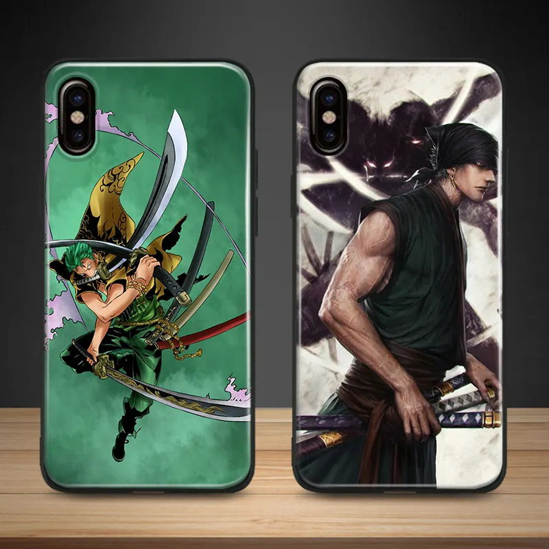 

One Piece Roronoa Zoro Anime Coque TPU Soft Silicone Phone Case Cover Shell For Apple iPhone 5 5s Se 6 6s 7 8 Plus X XR XS MAX