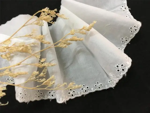 

DIY handmade patchwork cotton fabric lace white cotton embroidery lace 7CM