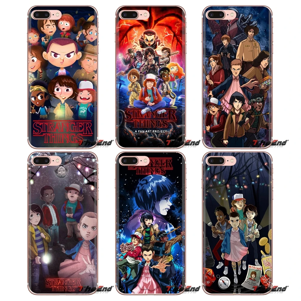 

For LG Spirit Motorola Moto X4 E4 E5 G5 G5S G6 Z Z2 Z3 G2 G3 C Play Plus Mini Transparent TPU Housing eleven stranger things art