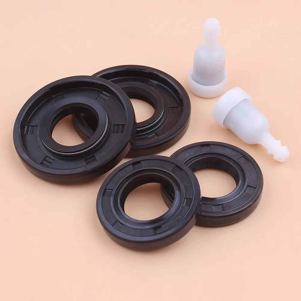 Crankcase Oil Seal Fuel Tank Vent Kit for Chinese Chainsaw 4500 5200 5800 45cc 52cc 58cc Gas Saws Spare Parts chainsaw parts kit fuel tank vent breather