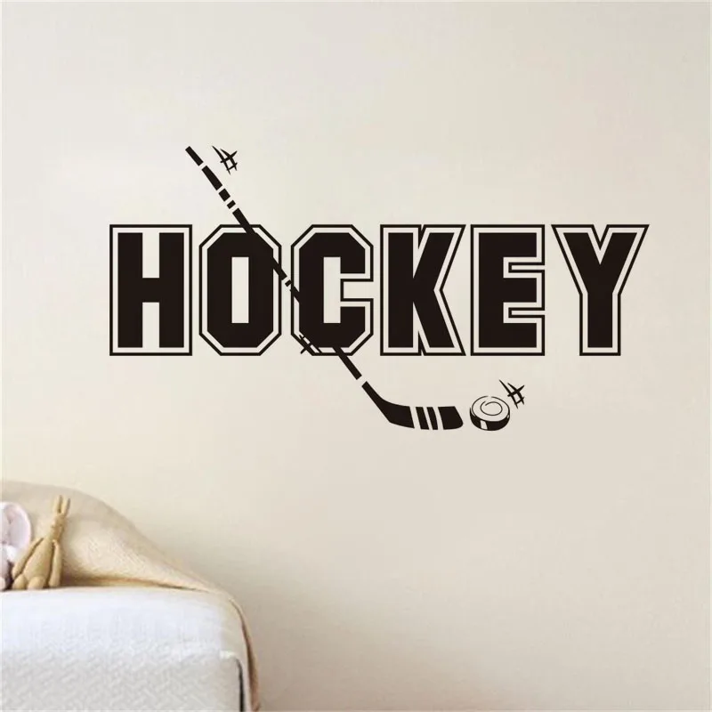 

Hockey Sport Game Wall Stickers Home Decor Living Room Bedroom Decor Decals Wall Arts Removable Vinyl Wallpaper Home Decoration