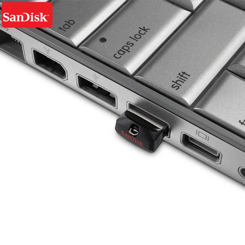 SanDisk CRUZER FIT CZ33 флеш-диск USB 2,0 32 Гб 16 Гб 64 Гб мини-накопитель PenDrives поддержка официальной проверки