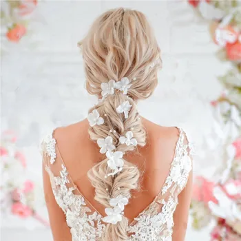 

Wedding Flower Hair Vine Bridal Headband for Bridesmaid and Flowergirls - 47 Inches Super Long Hair Accessories for Women Girls