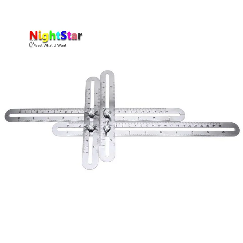 Stainless steel Four Sided Ruler font b Measuring b font font b Instrument b font Template