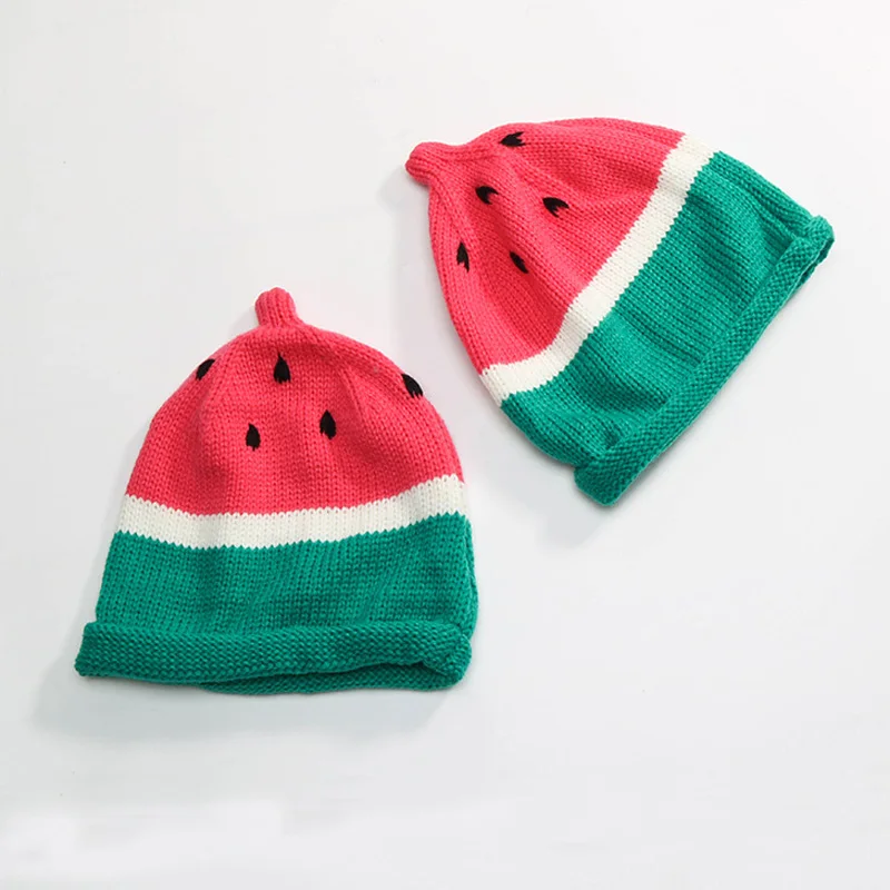 Child Beanies Caps Autumn And Winter Children Watermelon Cap Wild Cute