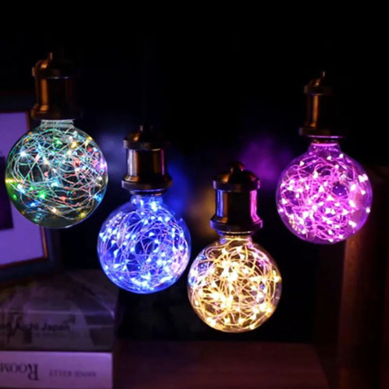 Holiday light LED Edison Light Bulb E27 G80 Starry Fairy String