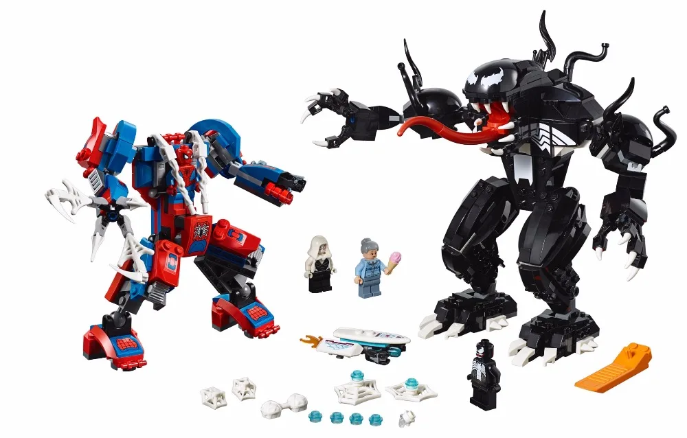 LegoINGly Super Heroe Spiderman Mech Venom Mecha Building model Set Toys Compatible Marvel Spiderman LegoINGly Super Heroe Spiderman Mech Venom Mecha Building model Set Toys Compatible Marvel Spiderman